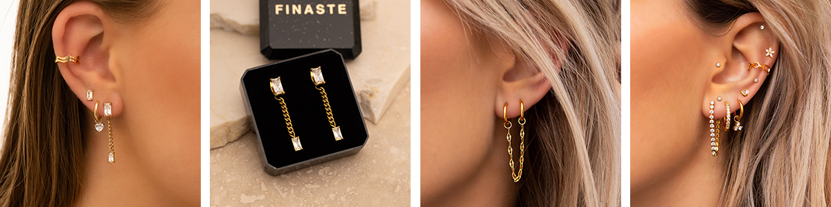 Ketting oorbellen Ketting oorbellen