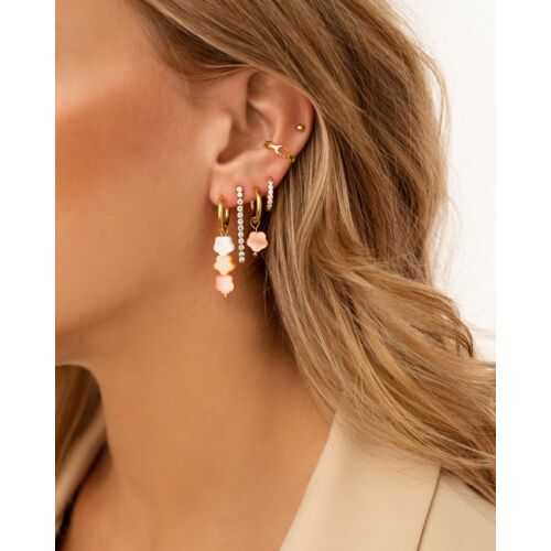 Earrings candy flowers goldplated