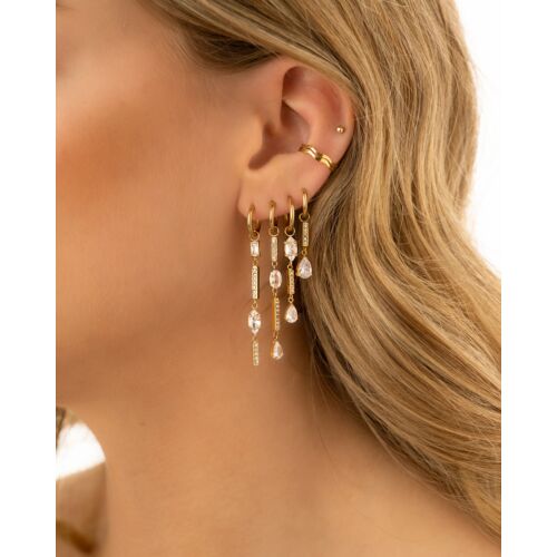 Exclusive crystal drops earrings goldplated