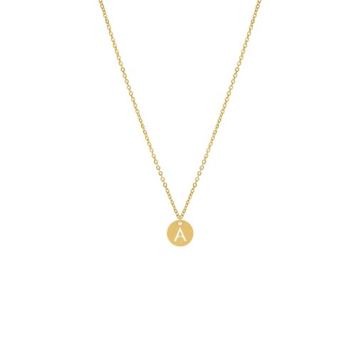 Letter ketting coin goud