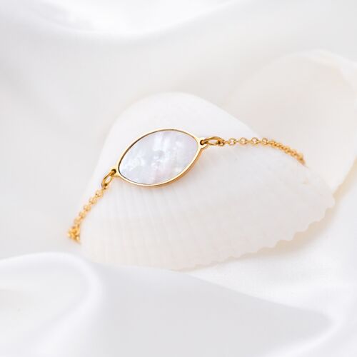 Armband druppel pearl goud kleurig