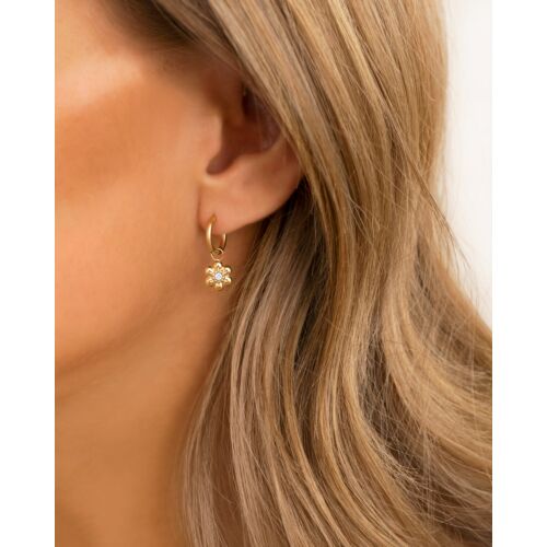 Earrings daisy flower goldplated