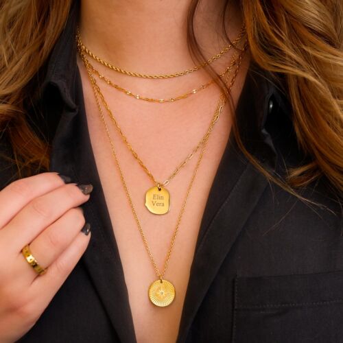 Gouden necklace layer gecombineerd