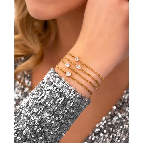 Armband sparkle drop goldplated