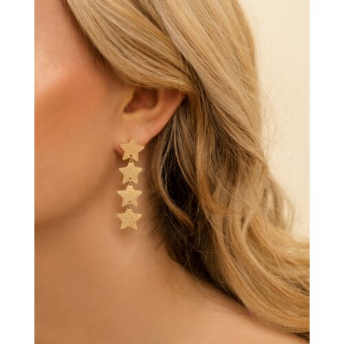 Statement star earrings goldplated