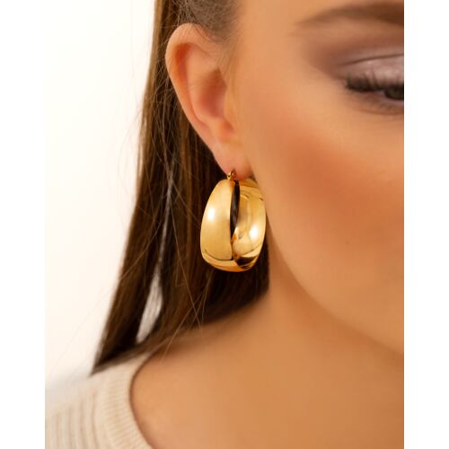 Statement hoops large goudkleurig