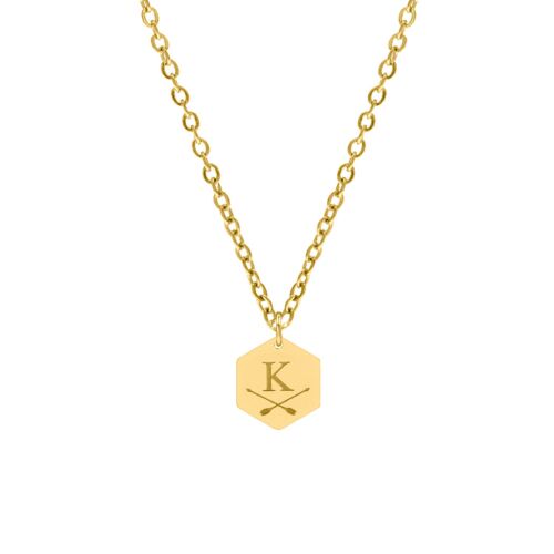 Letter ketting goud kleurig