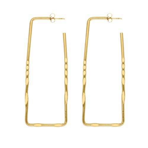 Long statement earrings goudkleurig