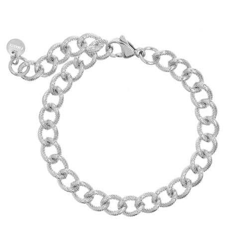 Zilveren trendy chain armband