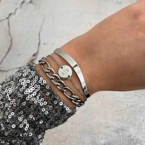 Bangle waves kleur zilver