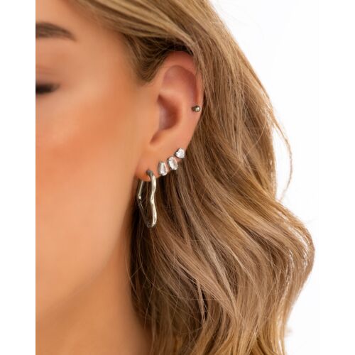 Stud oorbellen sparkle oval