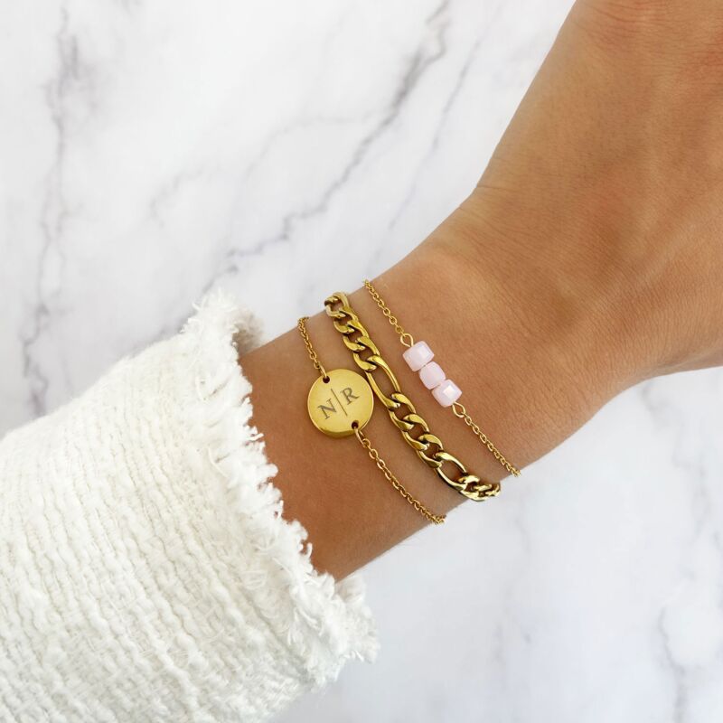 kleurrijke armparty kleur goud