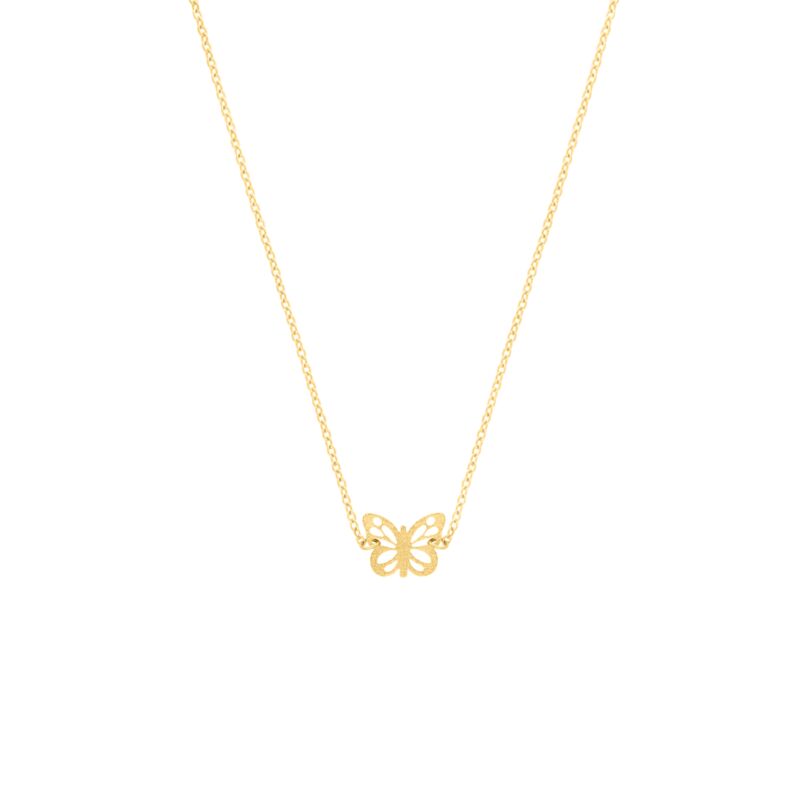 Gouden ketting met vlindertje