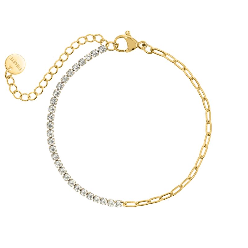 Chain & tennis armband minimalistisch goldplated