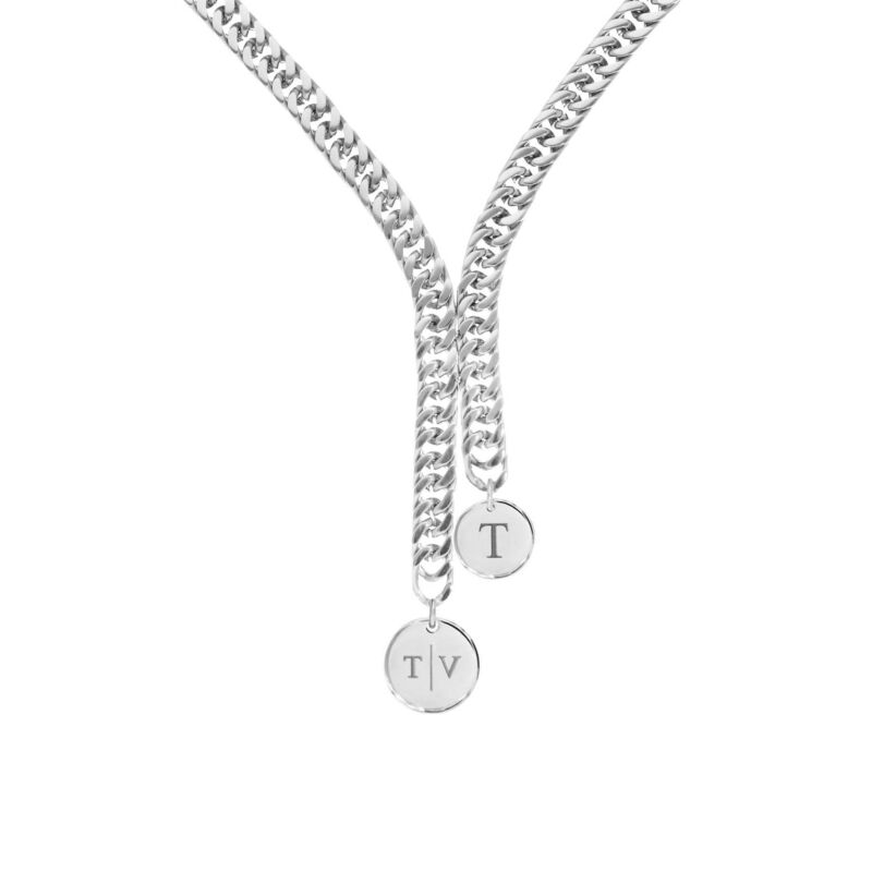 Chain ketting 2 coins graveren