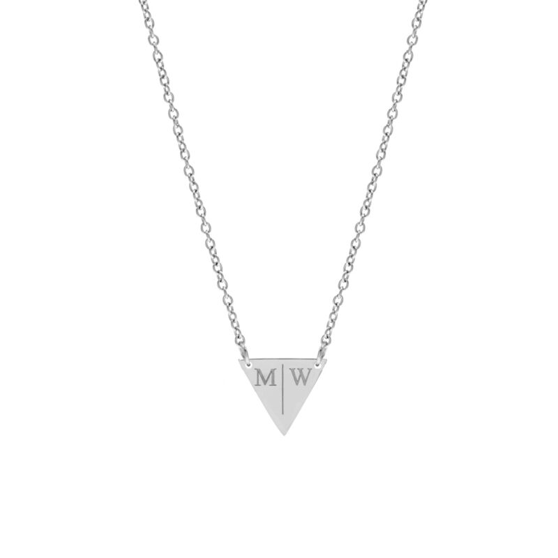 Driehoek ketting 2 letters