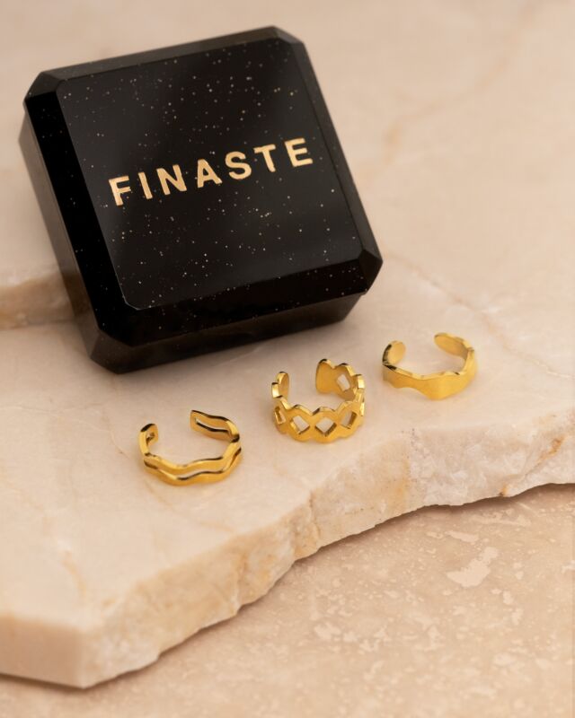 Ear cuff waves kleur goud