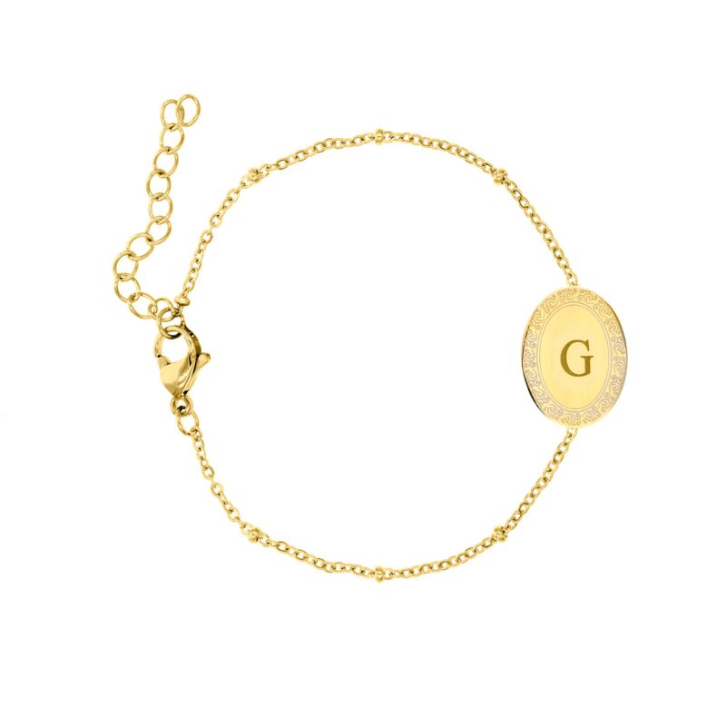 Initial Bedel Armband Goud