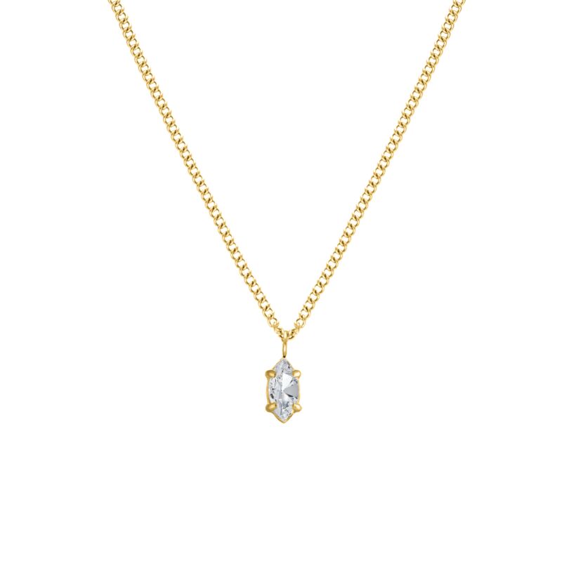 Ketting sparkle marquise goldplated