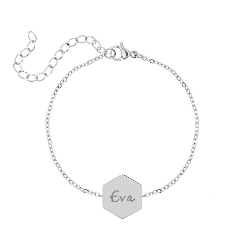 Naam armband sierletters zilver