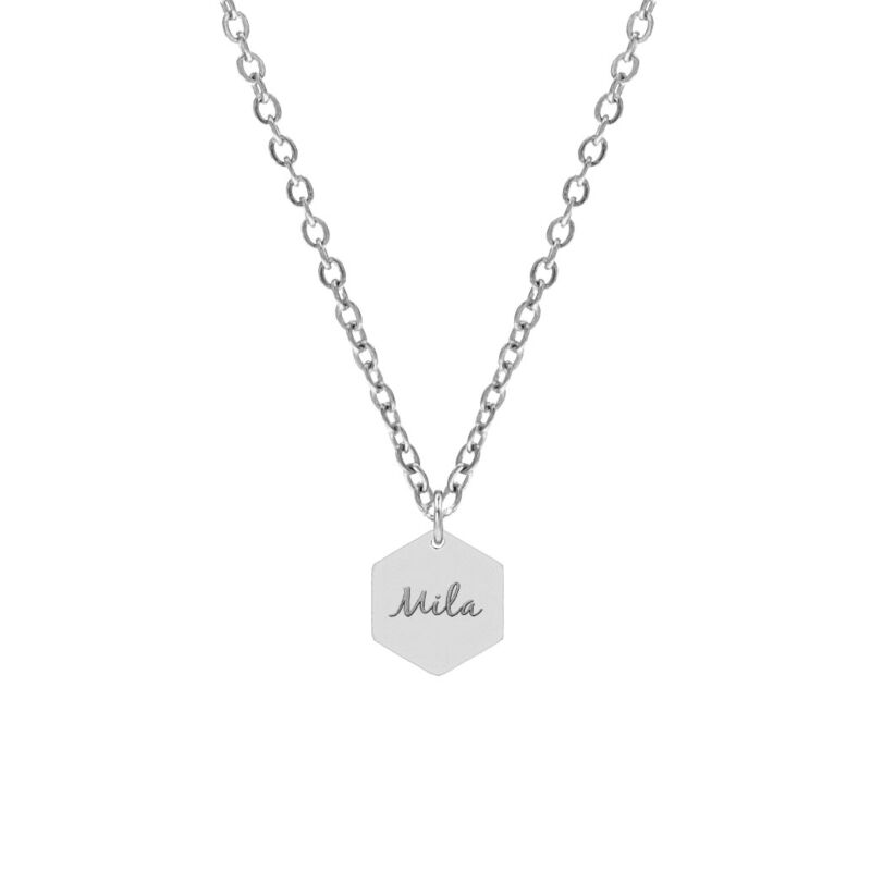 Naamketting sierletters zilver