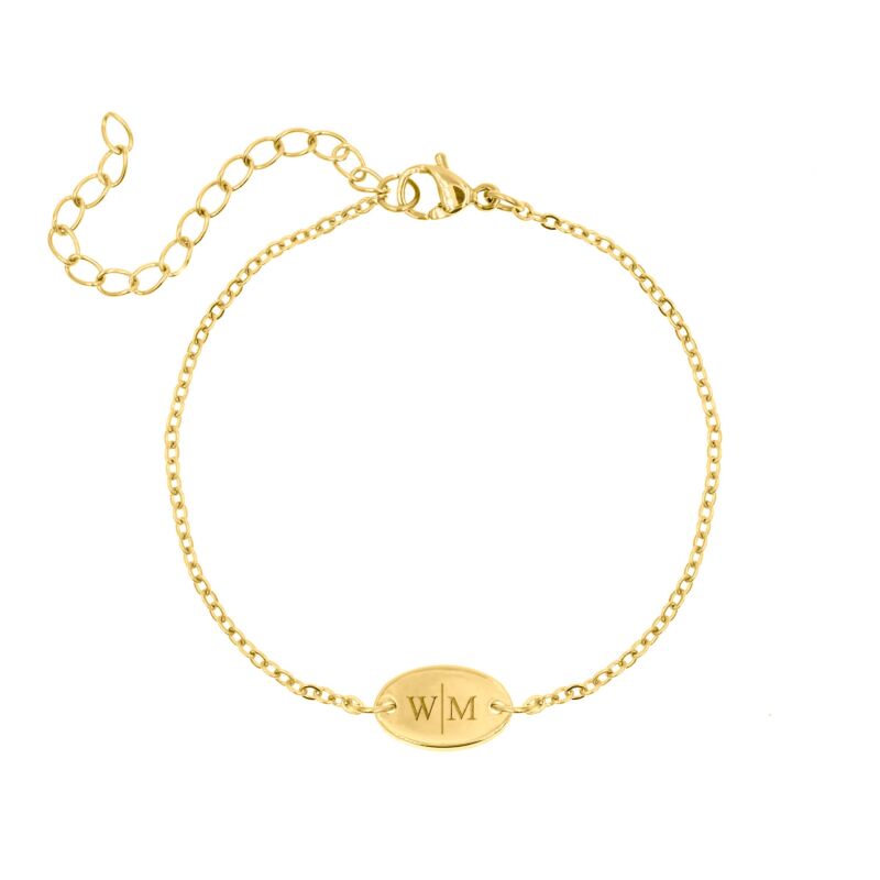 Musthave armbandje met 2 letters goud