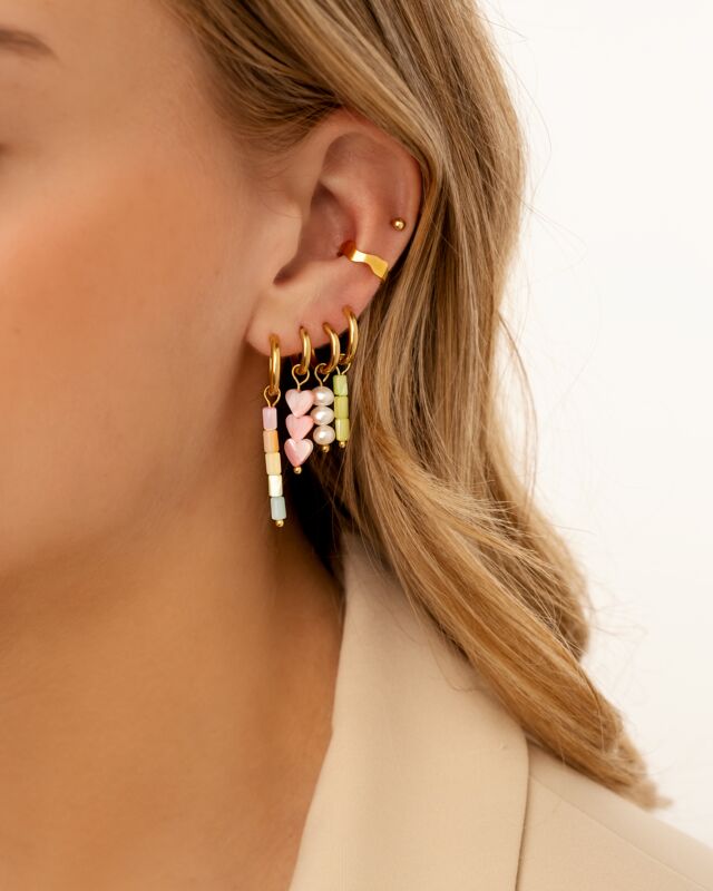 Earrings candy stones goldplated