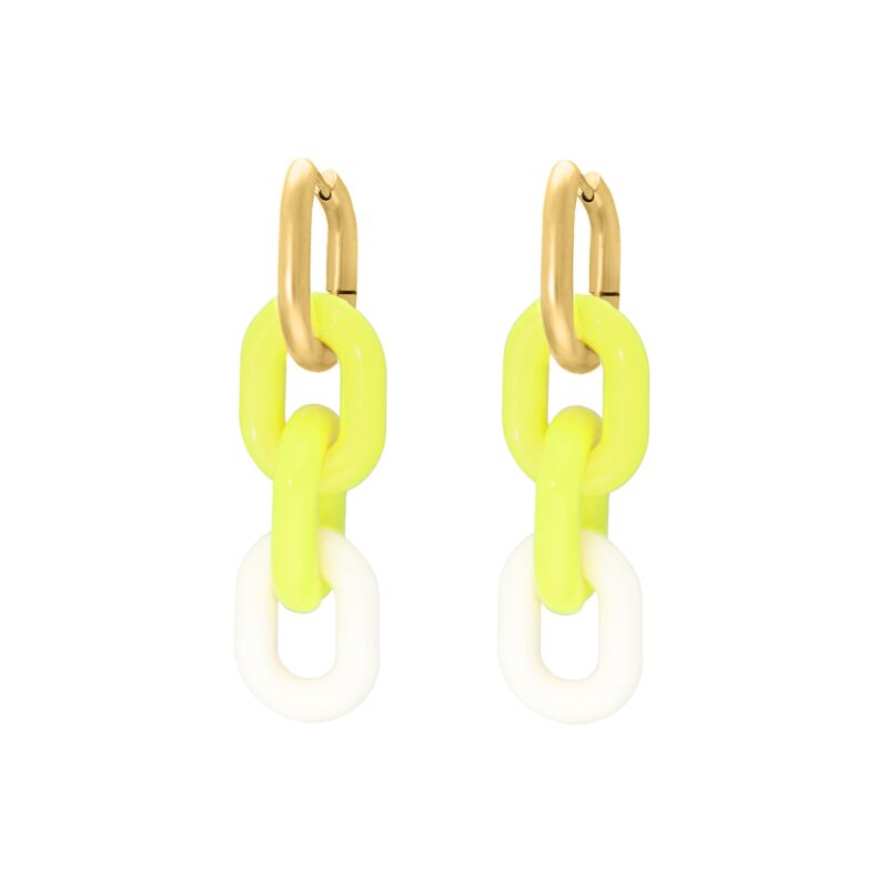 Oval hoops lemon goud