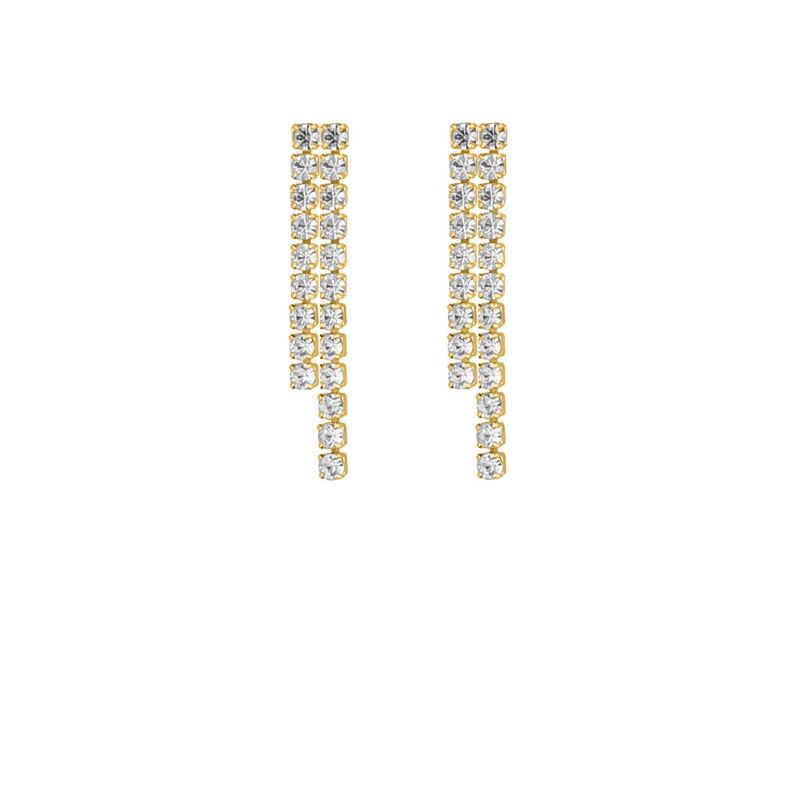 Double tennis earrings goldplated