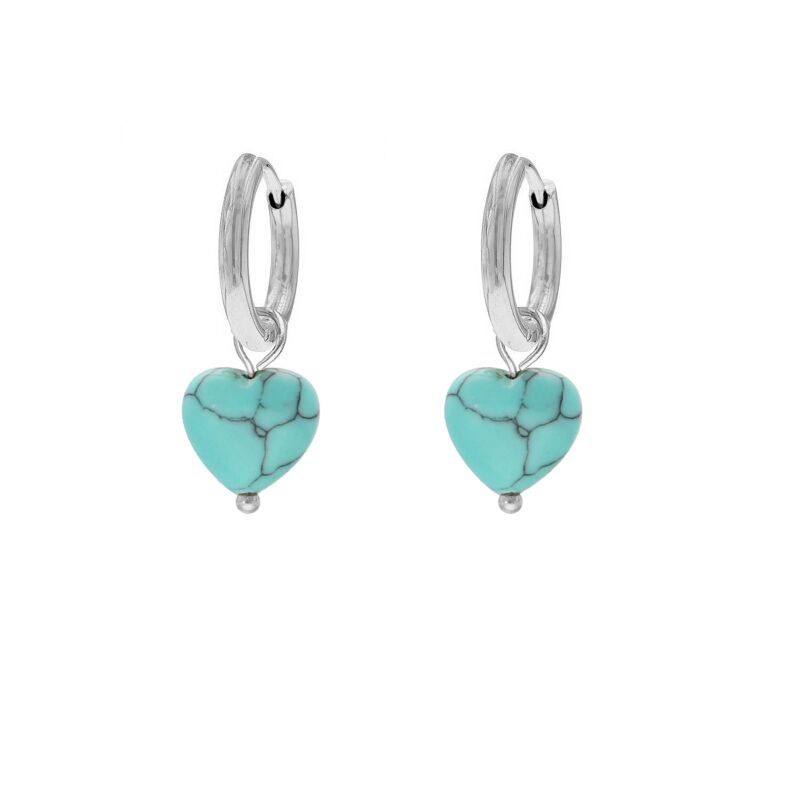 Heart earrings turquoise