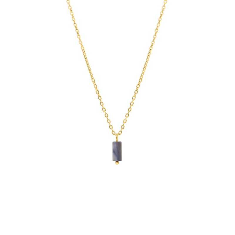 Ketting grey stone goudkleurig