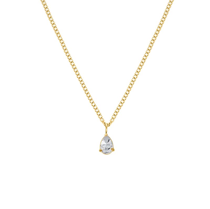 Ketting sparkle drop goldplated