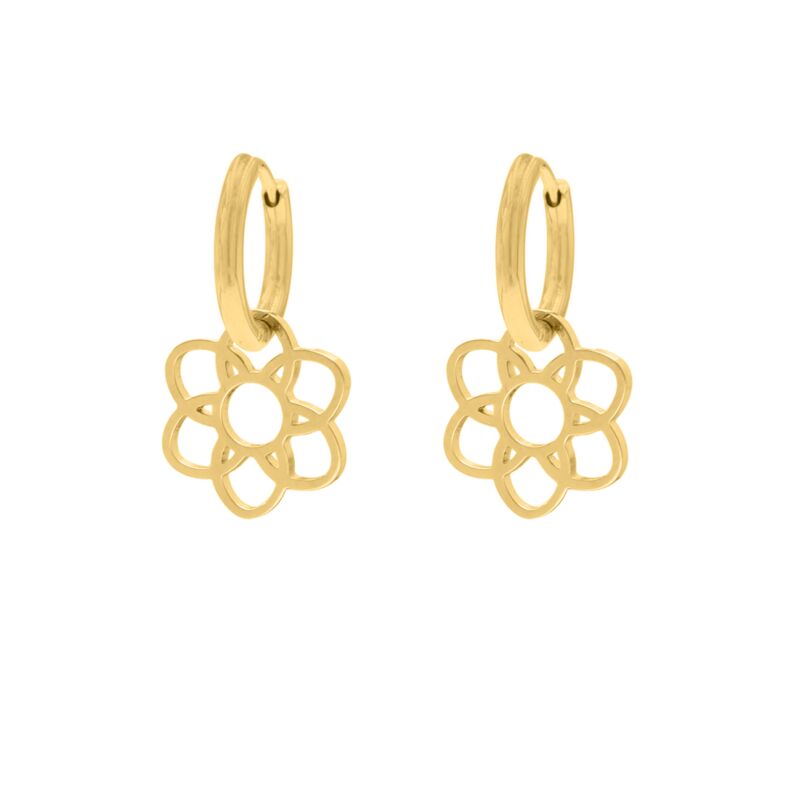 Little flower hoops goldplated