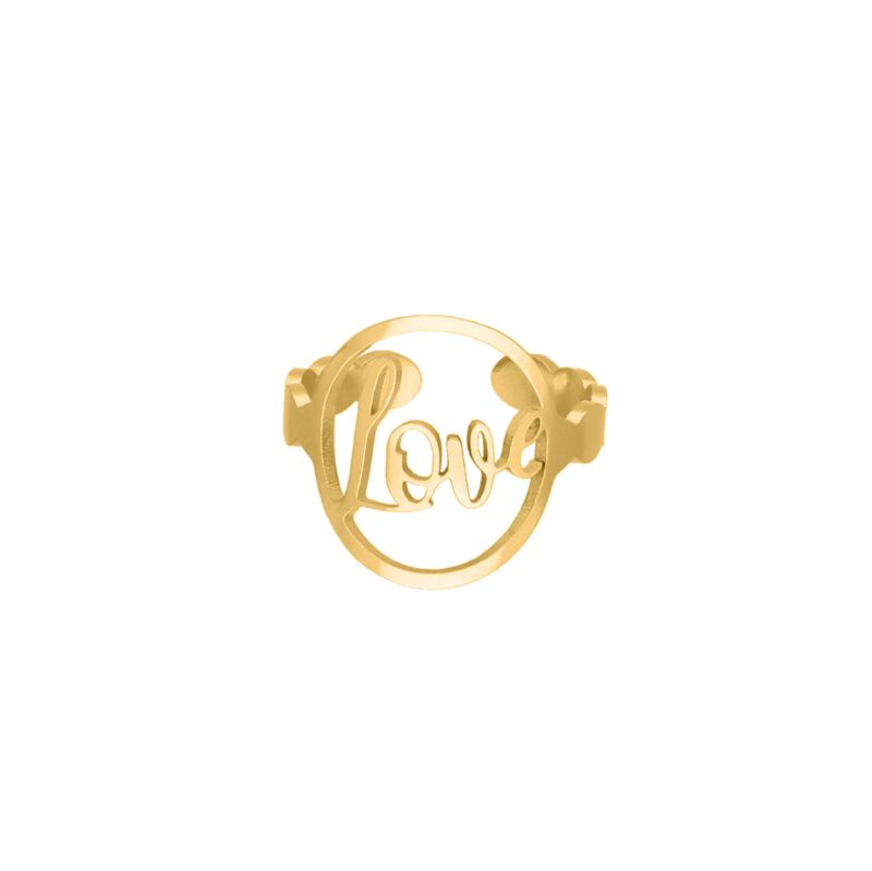 Love ring goudkleurig