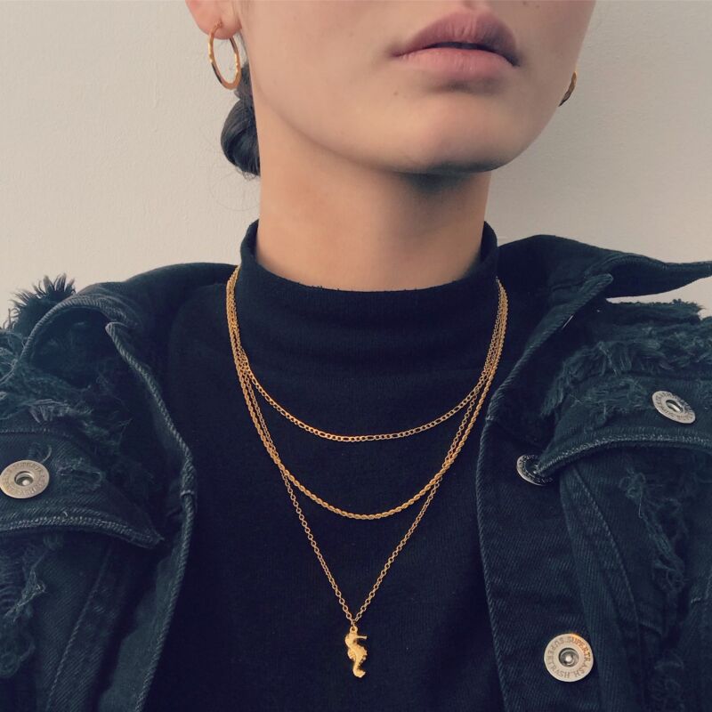 Gouden minimalistische ketting met schakeltjes