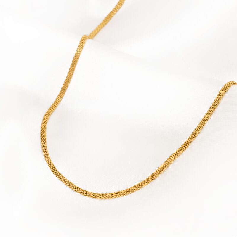 Mesh ketting minimalistisch goudkleurig