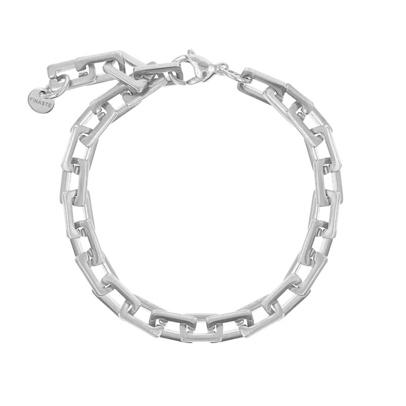 Schakelarmband trendy Zilver