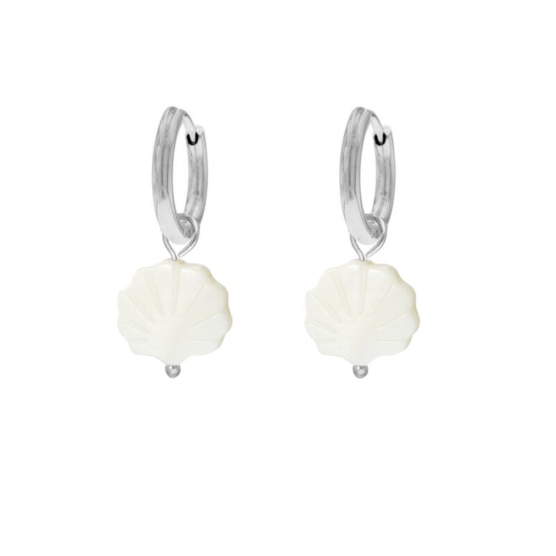 Shell earrings white 