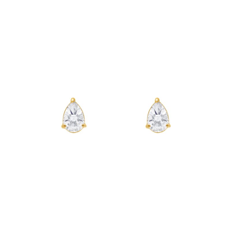 Stud oorbellen sparkle drop goldplated