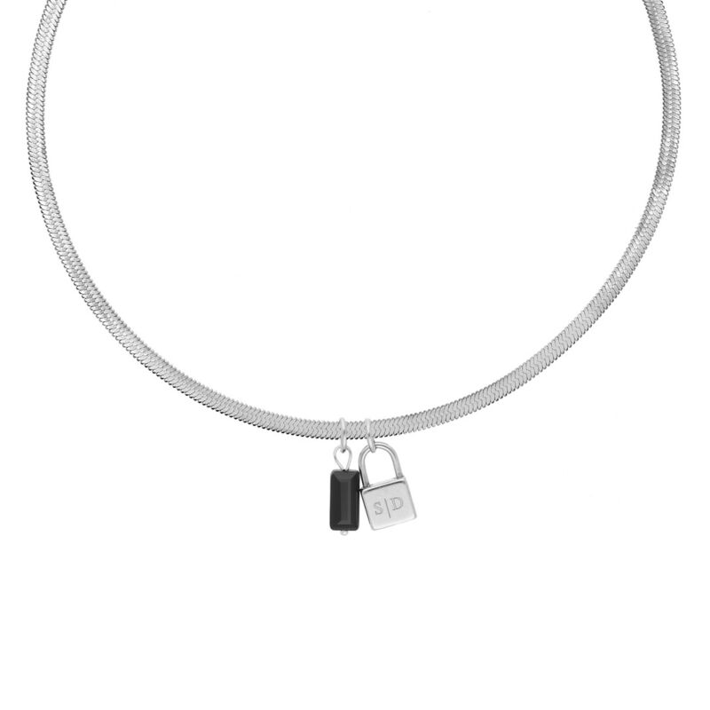 Choker ketting slotje graveren