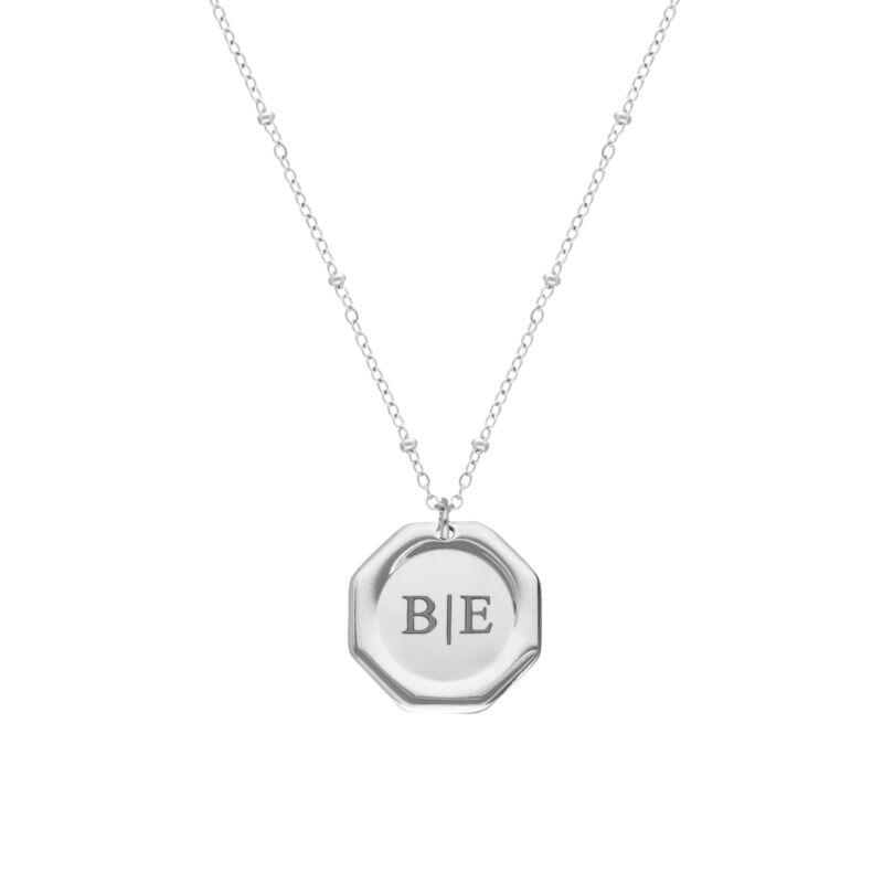 Zilveren ketting met initialen