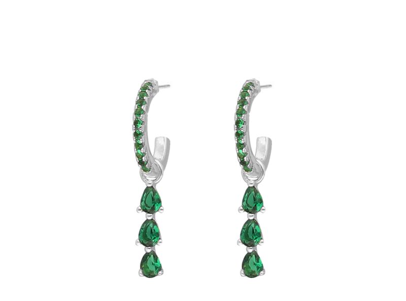 Exclusive emerald drop earrings