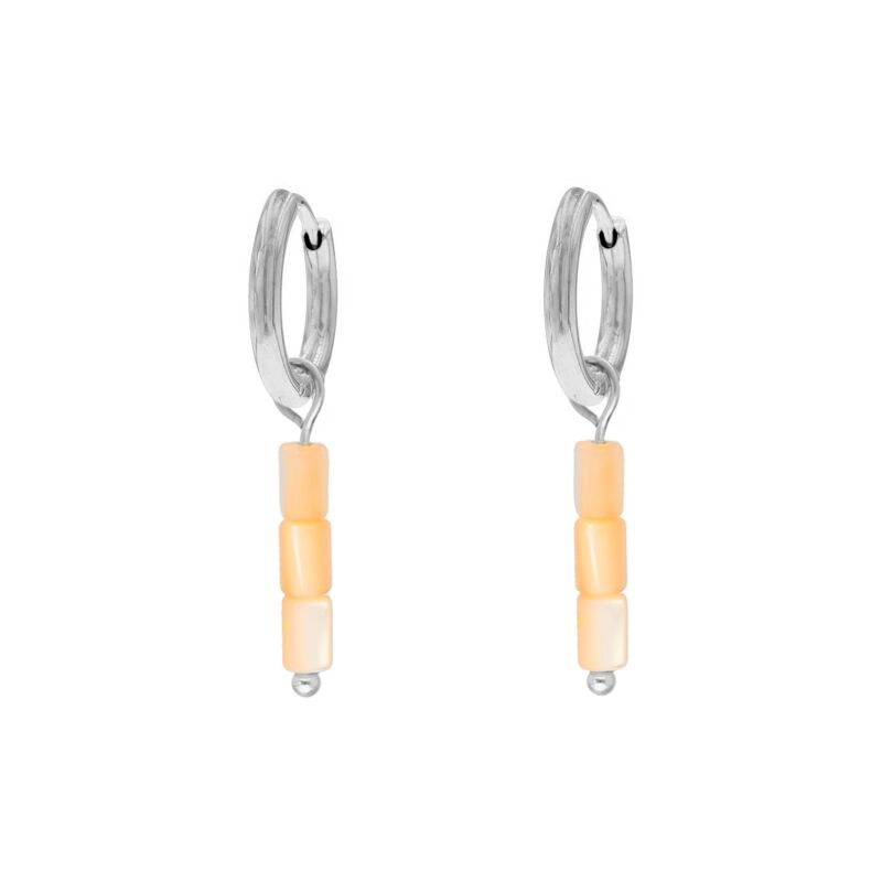 Little stone earrings pastel peach