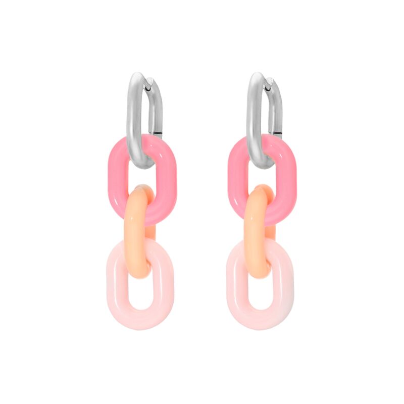 Oval hoops candy pink