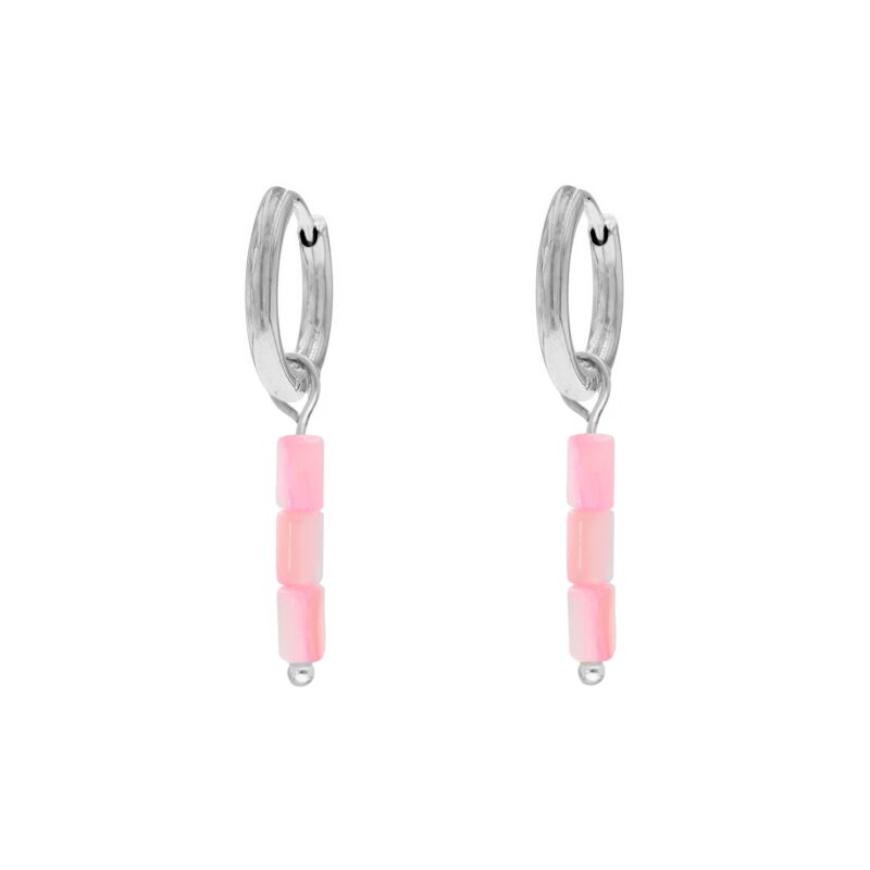 Little stone earrings candy pink