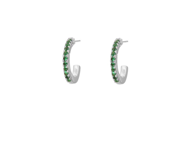 Emerald hoops 