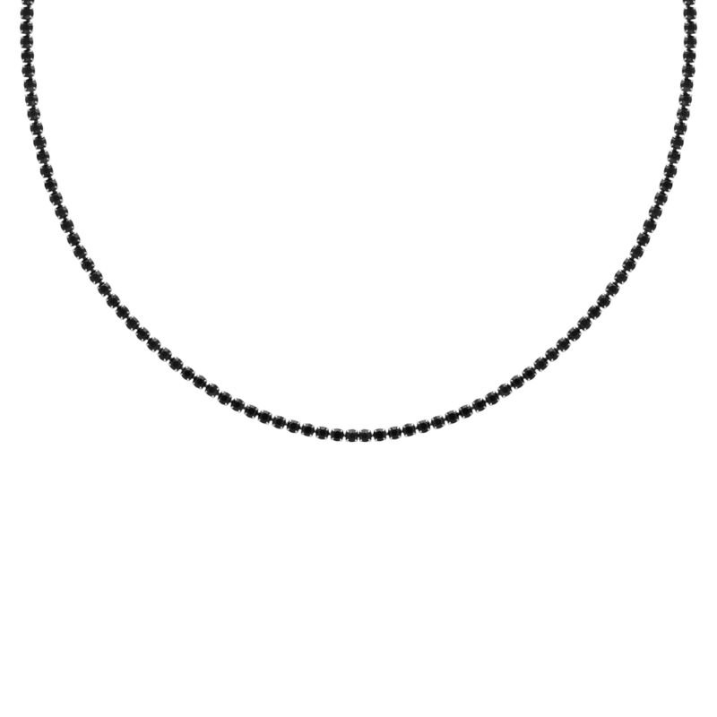 Tennis necklace black stones