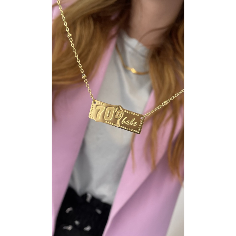 70's babe ketting kleur goud