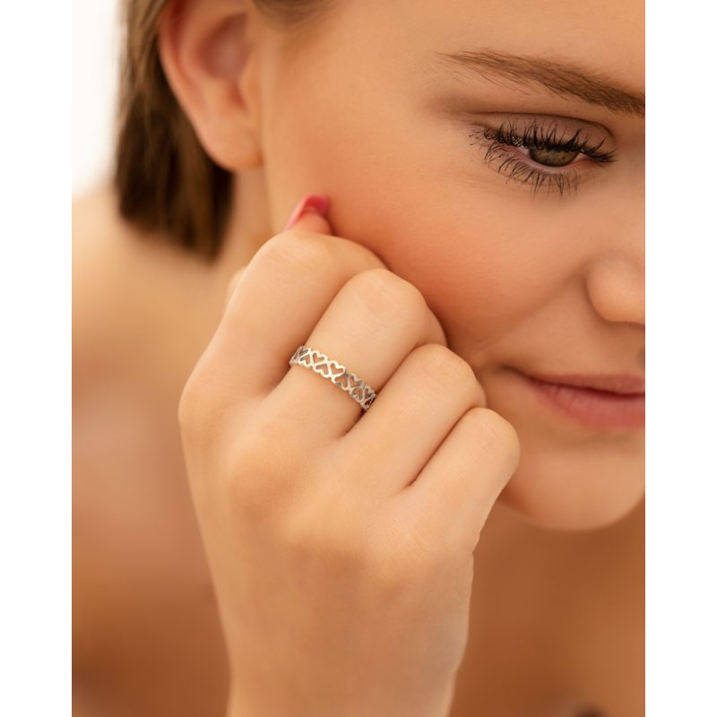 Verstelbare ring little hearts