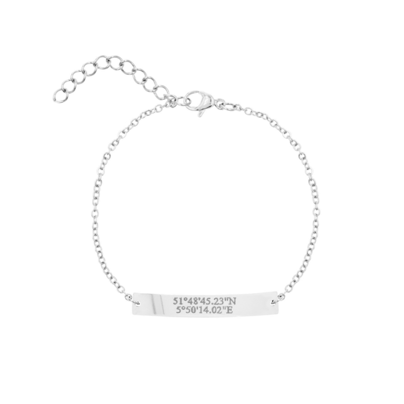 Armband met coördinaten 